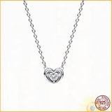 925 Silver Time Chain Bracelet Radiant Heart Gift Set Original Charm DIY