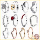 Radiant Heart Pav? Signet Ring 925 Sterling Silver Women's Anniversary Jewelry