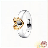 Radiant Heart Pav? Signet Ring 925 Sterling Silver Women's Anniversary Jewelry