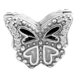 Radiant Heart Spider Moon & Star Mouse Clasp 925 Silver Bracelet