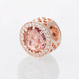 Radiant Hearts Blush Pink Charm Rose Beads For Jewelry Making