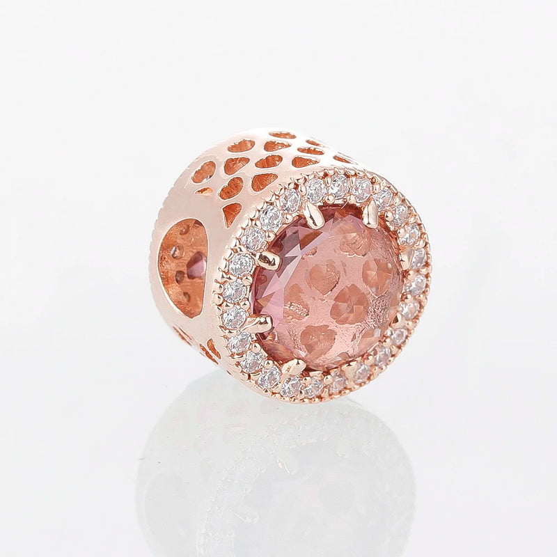 Radiant Hearts Blush Pink Charm Rose Beads For Jewelry Making