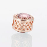 Radiant Hearts Blush Pink Charm Rose Beads For Jewelry Making