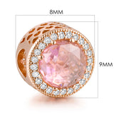 Radiant Hearts Blush Pink Charm Rose Beads For Jewelry Making