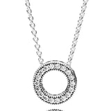 Radiant Hearts Forever Circle Necklace Charm