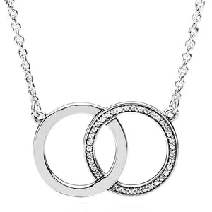 Radiant Hearts Forever Circle Necklace Charm