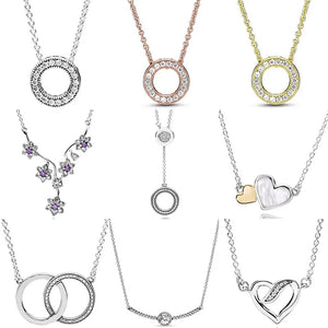 Radiant Hearts Forever Circle Necklace Charm