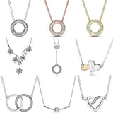 Radiant Hearts Forever Circle Necklace Charm
