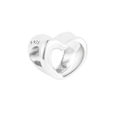 Radiant Open Heart Charm Beads S925 Couple Pendant Bracelets