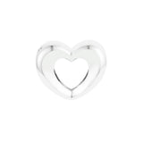 925 Silver Open Heart Charm Keychain & Flower Bracelet for Women