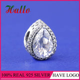 Radiant Teardrop Charm Nature Stone Bead for 925 Silver Bracelet