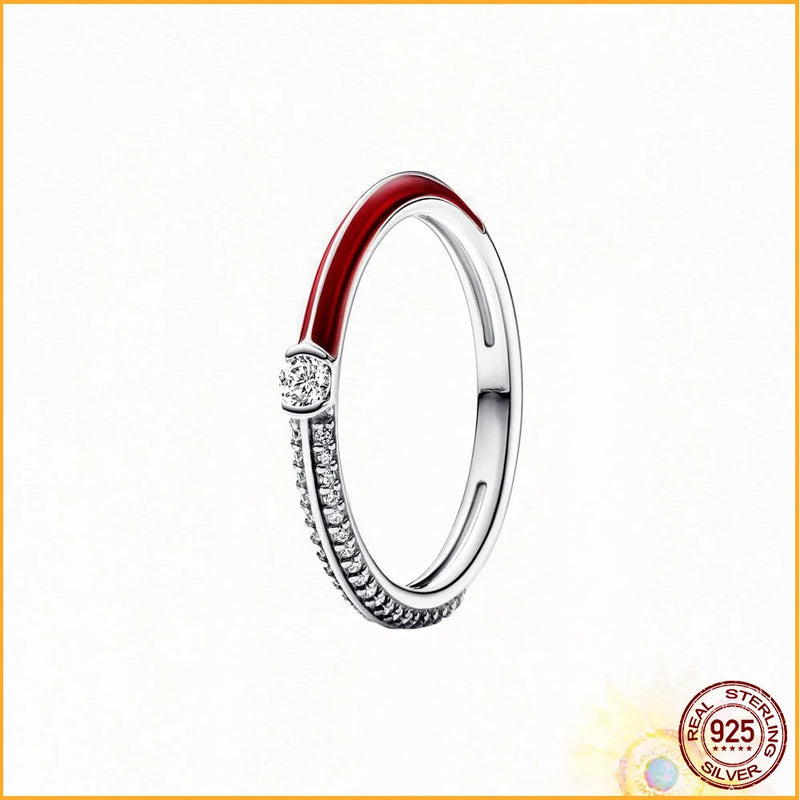 Radiant Sun Moon Heart Pav Signet Ring 925 Sterling Silver