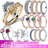 Radiant Sun Moon Heart Pav Signet Ring 925 Sterling Silver