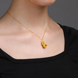 Rael 18K Gourd Pendant Pure Yellow Au750 Necklace Gift For Women