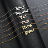 12 Constellation Zodiac Anklet Stainless Steel Birthday Gift