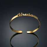 Raexrage 6mm Steel Name Bracelet Bangle Couple Statement Jewelry