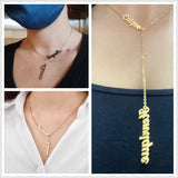 Raexrage Two-three Names Necklace Stainless Steel