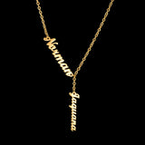 Raexrage Two-three Names Necklace Stainless Steel