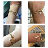 Personalized Arabic Name Bracelet Bangle Stainless Steel Women Girls