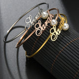 Personalized Arabic Name Bracelet Bangle Stainless Steel Women Girls