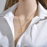 Raexrage Butterfly Nameplate Necklace Love Choker Chain