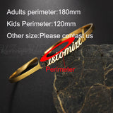 Personalized Nameplate Bracelets Stainless Steel 3mm/6mm