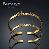 Personalized Nameplate Bracelets Stainless Steel 3mm/6mm