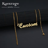 Raexrage Personalized Name Necklace Stainless Steel Letter Choker Lover Heart