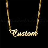 Raexrage Personalized Name Necklace Stainless Steel Letter Choker Lover Heart