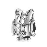 Rage Owl Beaded Bracelet Necklace 925 Sterling Silver DIY Accessories