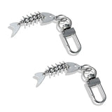 Rai Fishbone Keychain Bag Pendant Creative Gift Cartoon Car Keyholder
