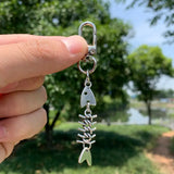 Rai Fishbone Keychain Bag Pendant Creative Gift Cartoon Car Keyholder