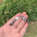 Rai Fishbone Keychain Bag Pendant Creative Gift Cartoon Car Keyholder