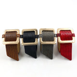 Rainbery Charm Cuff Bracelet Snake Skin PU Leather Jewelry