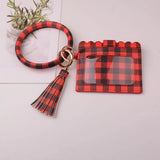 Rainbery Key Ring & Card Wallet Set with Matching Wristlet Bag