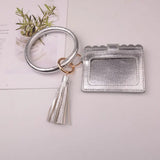 Rainbery Key Ring & Card Wallet Set with Matching Wristlet Bag
