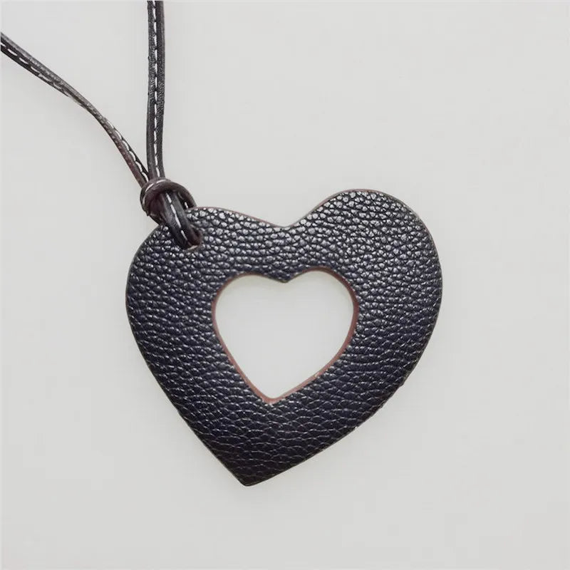 Rainbery PU Leather Heart Keychain Pendant Women Bag Charm Accessaries