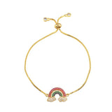 Adjustable Rainbow Zircon Bracelet Creative Hand Jewelry