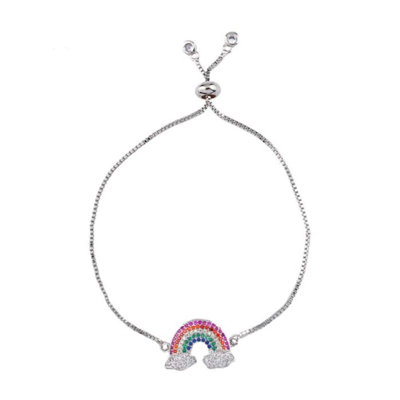 Adjustable Rainbow Zircon Bracelet Creative Hand Jewelry