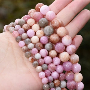 Rainbow Alashan Alxa Natural Stone Beads Round Spacer Beads For DIY Jewelry