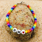 Rainbow Beaded Bracelet Bangtan Boys His Her Charms Fans Sisters