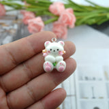 Rainbow Bear Cat Charms for Jewelry Making Diy Earring Bracelet Pendant