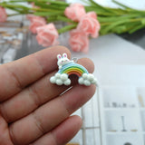 Rainbow Bear Cat Charms for Jewelry Making Diy Earring Bracelet Pendant