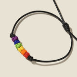 Rainbow Braided Bracelet Gay Couple LGBT Jewelry LES Gay