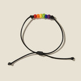 Rainbow Braided Bracelet Gay Couple LGBT Jewelry LES Gay