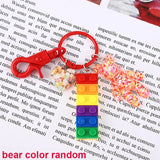 Rainbow Brick Key Chain LGBT Collar Punk Pride Keyring