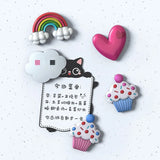 Rainbow Cloud Heart Pastry Fridge Magnet Silicone Mould