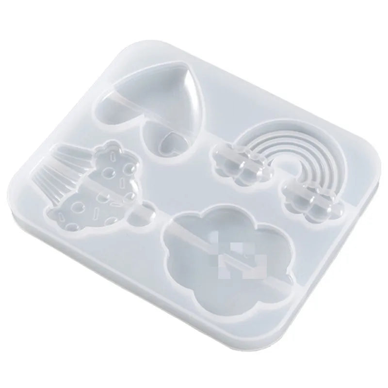 Rainbow Cloud Heart Pastry Fridge Magnet Silicone Mould