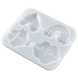 Rainbow Cloud Heart Pastry Fridge Magnet Silicone Mould