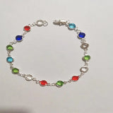 Rainbow Crystal Anklets Bracelets Ethnic Style Chain Anklet Charm Foot Jewelry